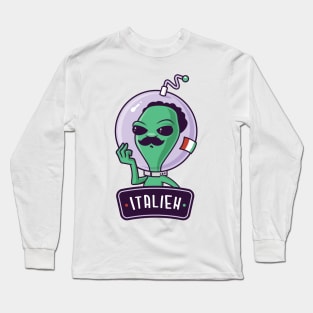 Italien - Funny Italian Alien Long Sleeve T-Shirt